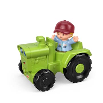 Fisher-Price Little People Helpful Harvester Tractor Vehicle & Farmer Figure For Toddlers - Image 1 of 6