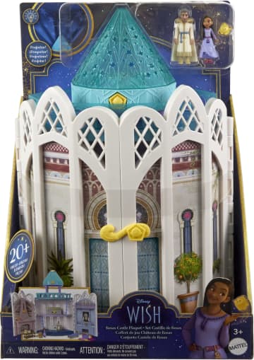 Disney's Wish Rosas Castle Dollhouse Playset With 2 Posable Mini Dolls, Star Figure, 20 Accessories, Light-Up Projection Dome & More - Image 6 of 6