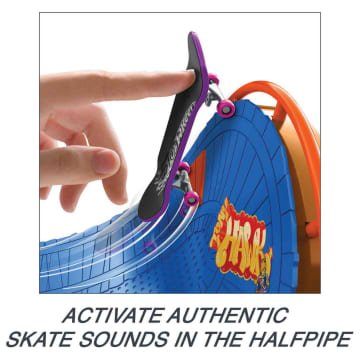 Hot Wheels Skate Amusement Park Set With Tony Hawk Fingerboard & Pair Of Skate Shoes