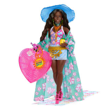 Barbie Extra Cool-Poupée Barbie Voyage en Tenue de Plage - Imagem 1 de 5