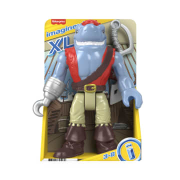 Imaginext Mundo Aventura Figura de Ação Tubarão Pirata XL 25 cm - Imagem 6 de 6