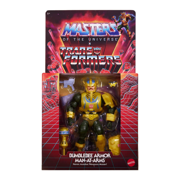 Masters of the Universe x Transformers Bumblebee Armor Man-At-Arms Actionfigur
