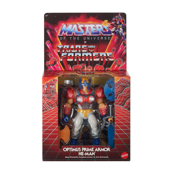 Masters of the Universe x Transformers Optimus Prime Armor He-Man Actionfigur