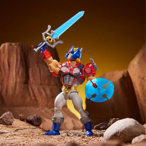 Masters of the Universe x Transformers Optimus Prime Armor He-Man Actionfigur