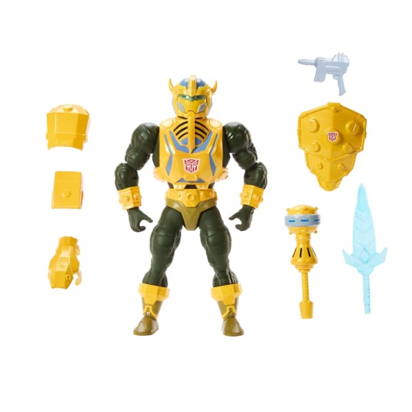 Masters of the Universe x Transformers Bumblebee Armor Man-At-Arms Actionfigur
