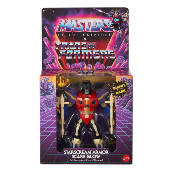 Masters of the Universe x Transformers Starscream Armor Scare Glow Actionfigur  