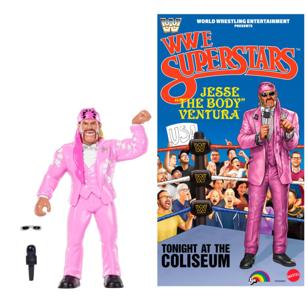 LJN WWE Superstars Jesse “The Body” Ventura Action Figure & Poster
