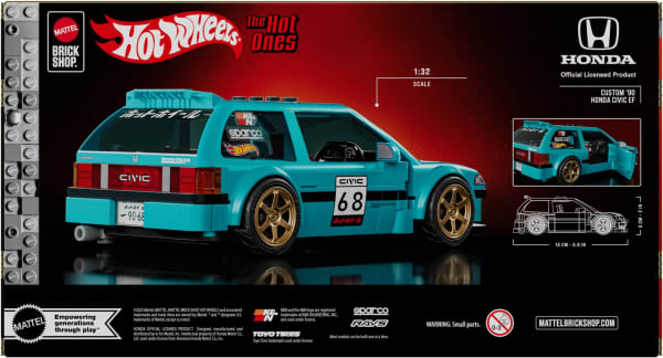 Mattel Brick Shop Hot Wheels Custom ’90 Honda Civic EF Bauset