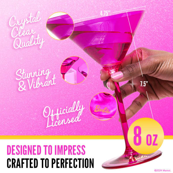 Barbie™ X Dragon Glassware® Martini Glasses
