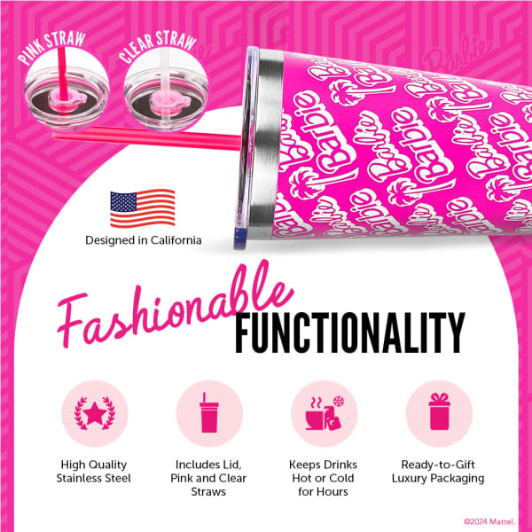 Barbie™ X Dragon Glassware® Tumbler - 16 Oz