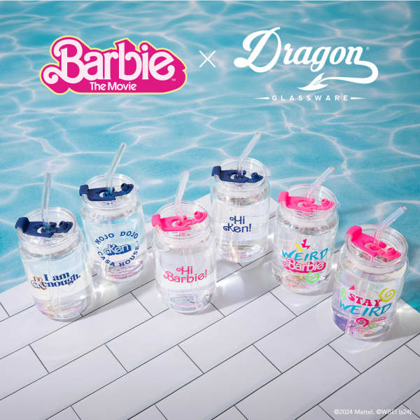 Barbie™ the Movie X Dragon Glassware® Weird Barbie™ Drinking Glasses