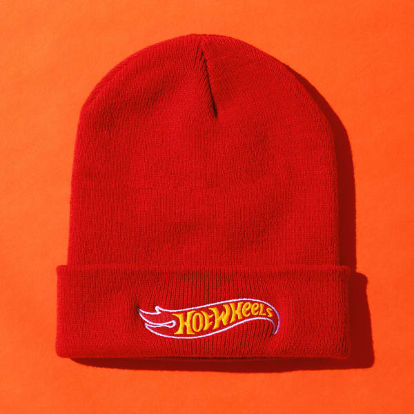 Hot Wheels Red Cuffed Beanie