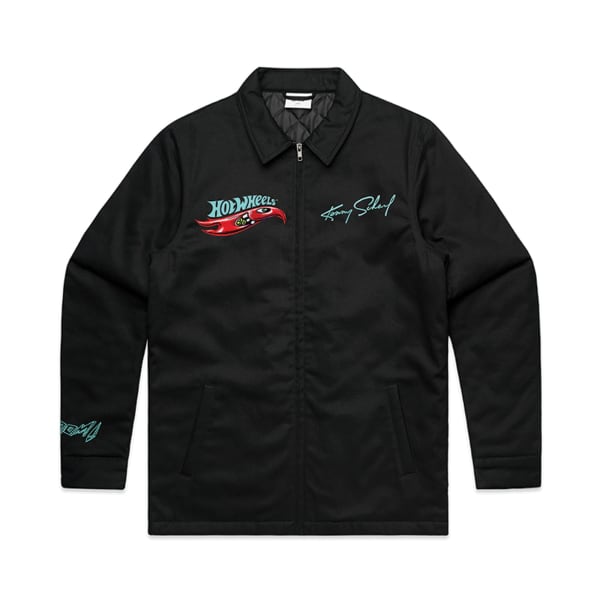 Hot Wheels x Kenny Scharf Black Embroidered Zip Front Jacket