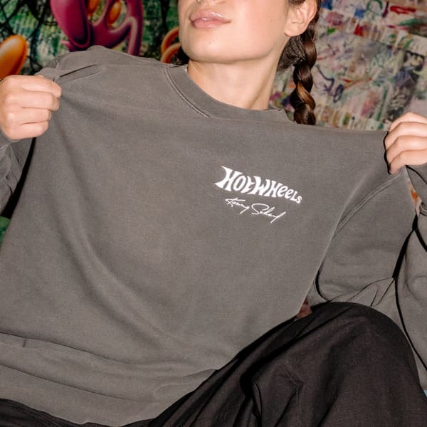 Hot Wheels x Kenny Scharf Black Embroidered Sweatshirt