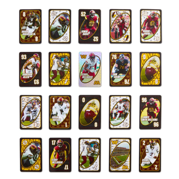 UNO Fandom NFL Washington Commanders Game Deck