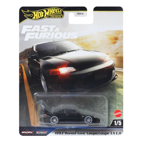 Hot Wheels Premium Fast & Furious Cars 1993 Honda Civic Coupe EX