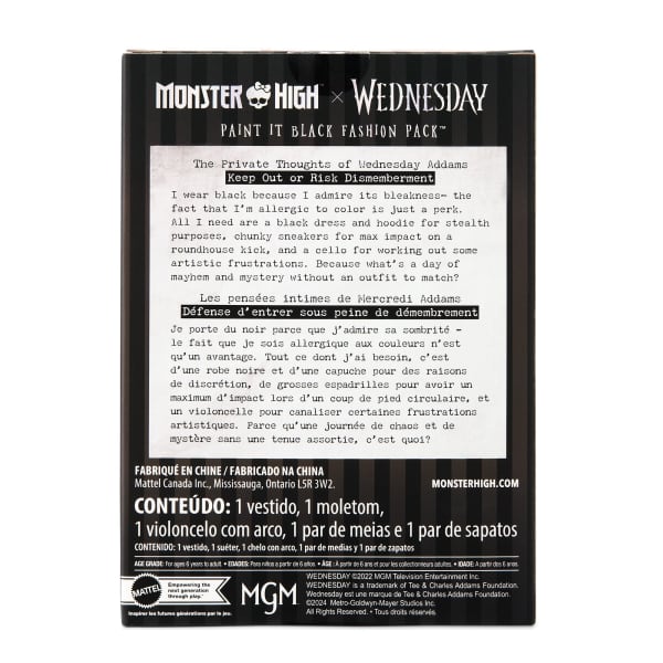 Mattel Creations Exclusive Paint It Black Fashion Pack