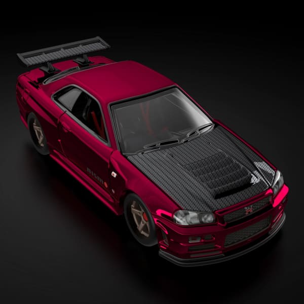 Hot Wheels Fast & Furious Nissan Skyline GT-R (BNR34) Arancione, Edizione 2023, Scala 1:64 - Foto 3