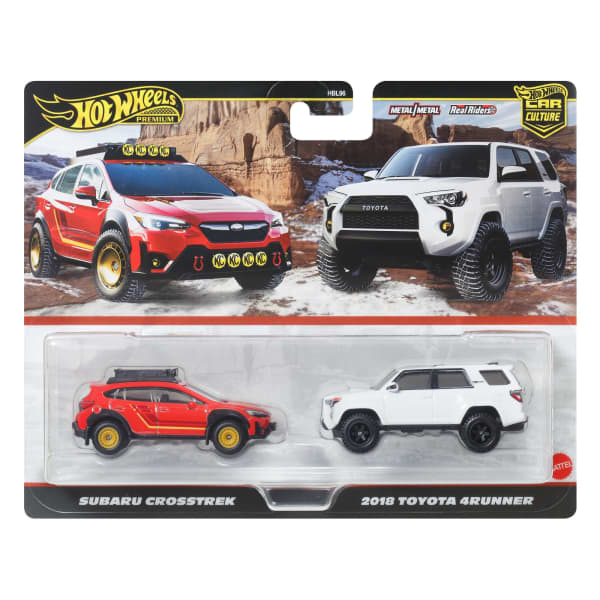 Hot Wheels Premium Car Culture 2-Pack Subaru Crosstrek & 2018 Toyota 4Runner