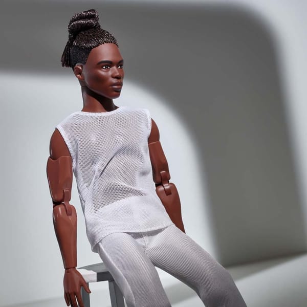 Barbie Looks Ken Doll (Brunette with Braids & Bun Hairstyle)