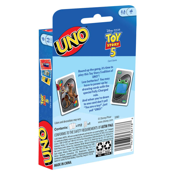 UNO Disney and Pixar Toy Story 5