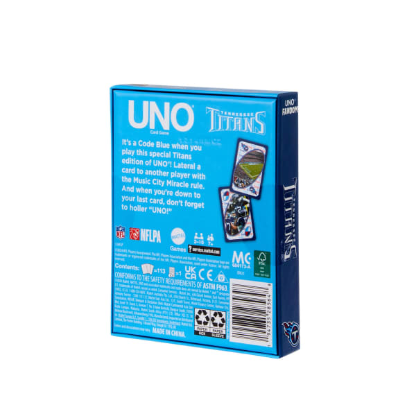 UNO Fandom NFL Tennessee Titans Game Deck