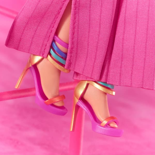 Gloria Doll Wearing Pink Power Pantsuit – Barbie The Movie