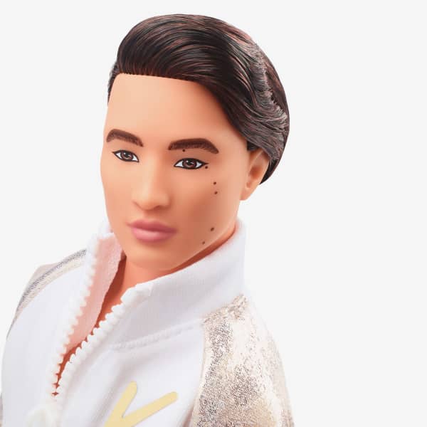 Ken Doll In White and Gold Tracksuit – Barbie The Movie
