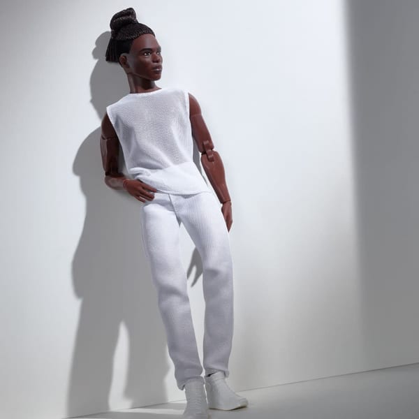 Barbie Looks Ken Doll (Brunette with Braids & Bun Hairstyle)