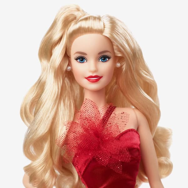 2022 Holiday Barbie Doll, Blonde Hair