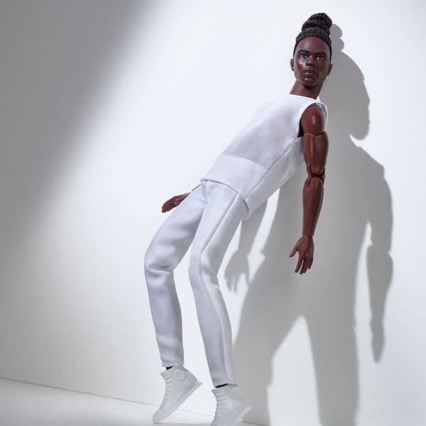 Barbie Looks Ken Doll (Brunette with Braids & Bun Hairstyle)