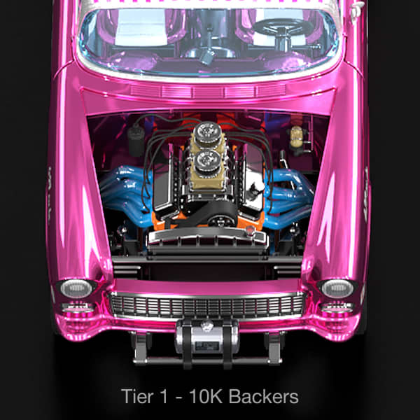 RLC Exclusive 1:18 Scale ‘55 Chevy Bel Air Gasser “Candy Striper” - Crowdfund