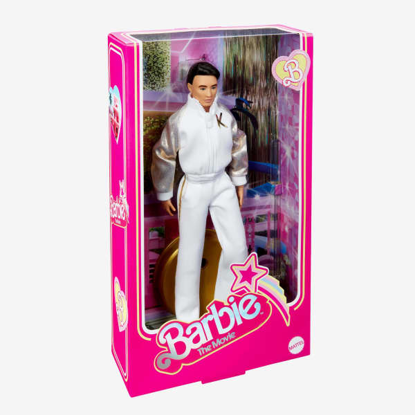 Ken Doll In White and Gold Tracksuit – Barbie The Movie