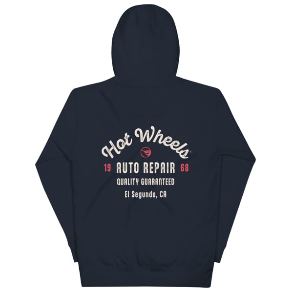 Hot Wheels Customizable Auto Repair Mechanic Navy Hoodie