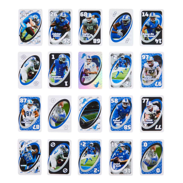 UNO Fandom NFL Detroit Lions Game Deck