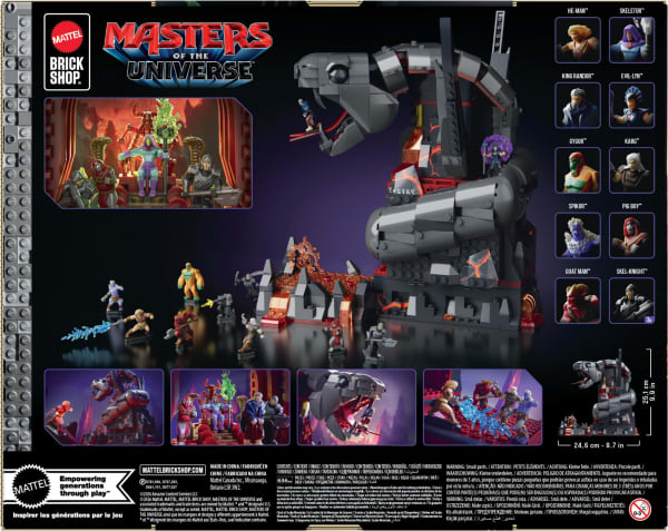 Mattel Brick Shop Masters of the Universe Clash at Snake Mountain Building Set