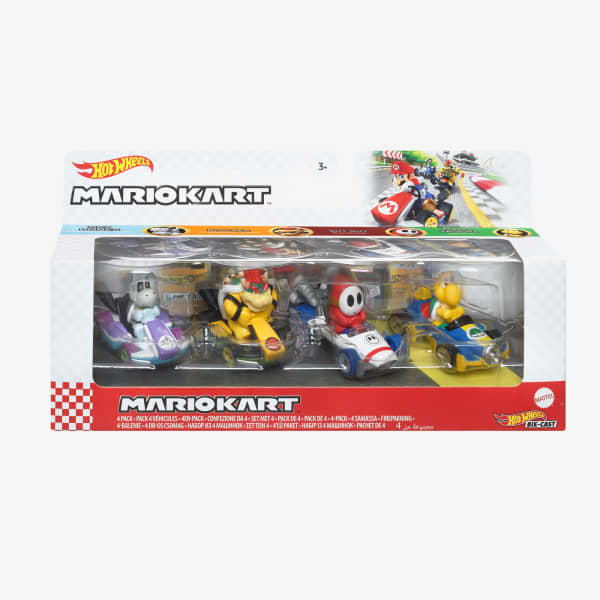 Hot Wheels Mario Kart Vehicles 4-Pack