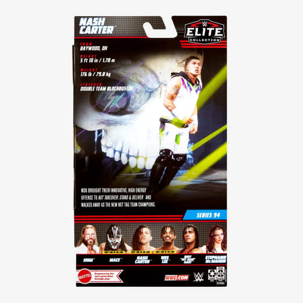 WWE Action Figure Nash Carter Elite Collection - 15,2 Cm Con Accessori E Mani Intercambiabili - Giocattolo Ufficiale Per Collezionisti