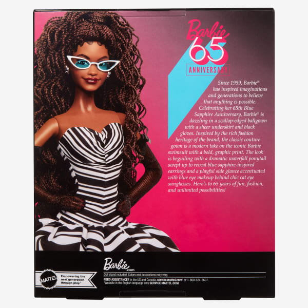 Barbie 65th Anniversary Doll With Brunette Hair