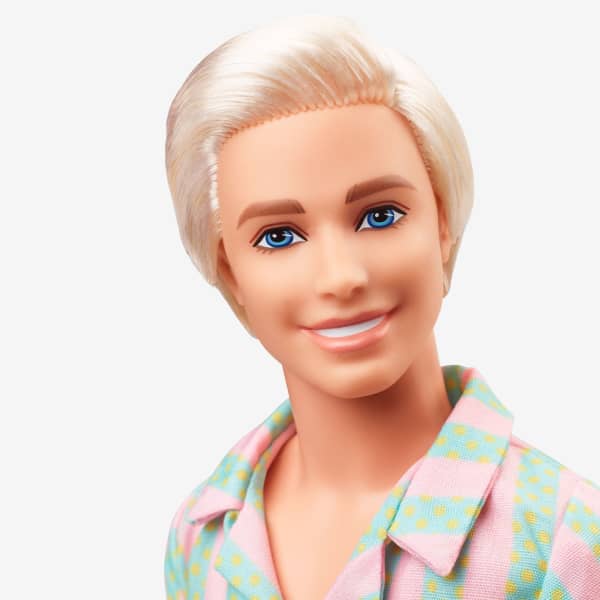 Ken Doll Wearing Pastel Striped Beach Matching Set – Barbie The Movie