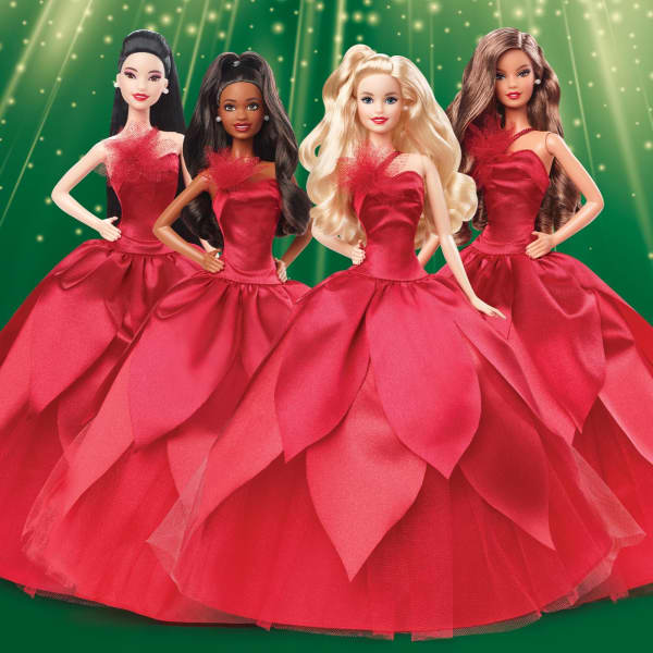 2022 Holiday Barbie, Dark-Brown Hair