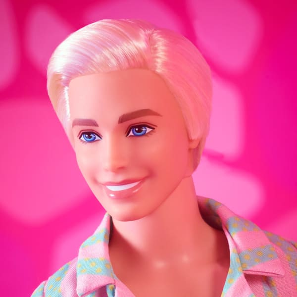 Ken Doll Wearing Pastel Striped Beach Matching Set – Barbie The Movie