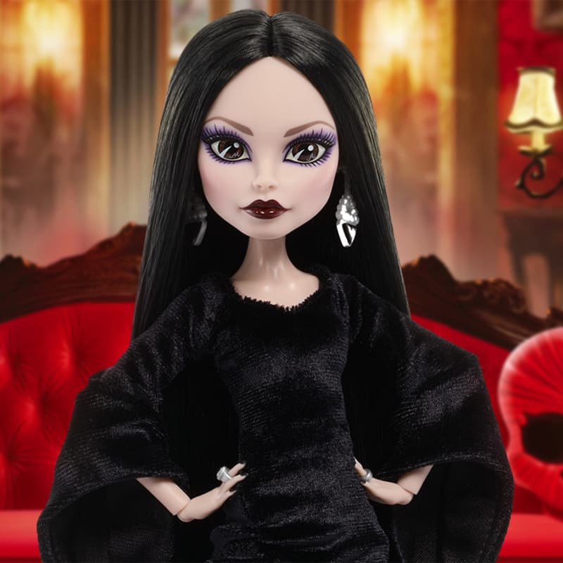 Wednesday Morticia Addams Skullector Puppe