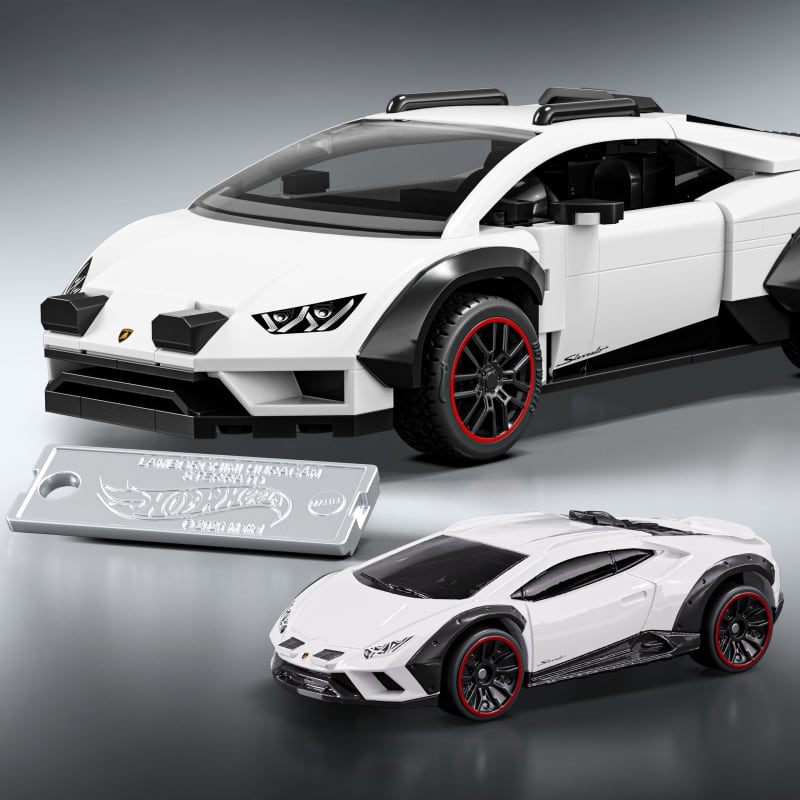 Mattel Brick Shop Hot Wheels Lamborghini Huracan Sterrato Building Set
