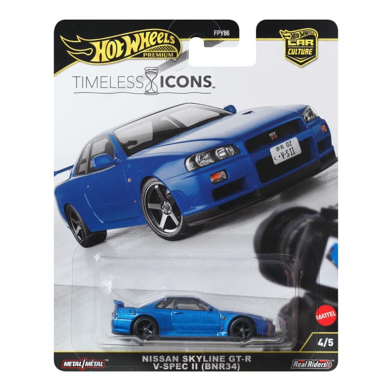 Hot Wheels Premium Car Culture Timeless Icons Nissan Skyline GT-R V-SPEC II (BNR34)
