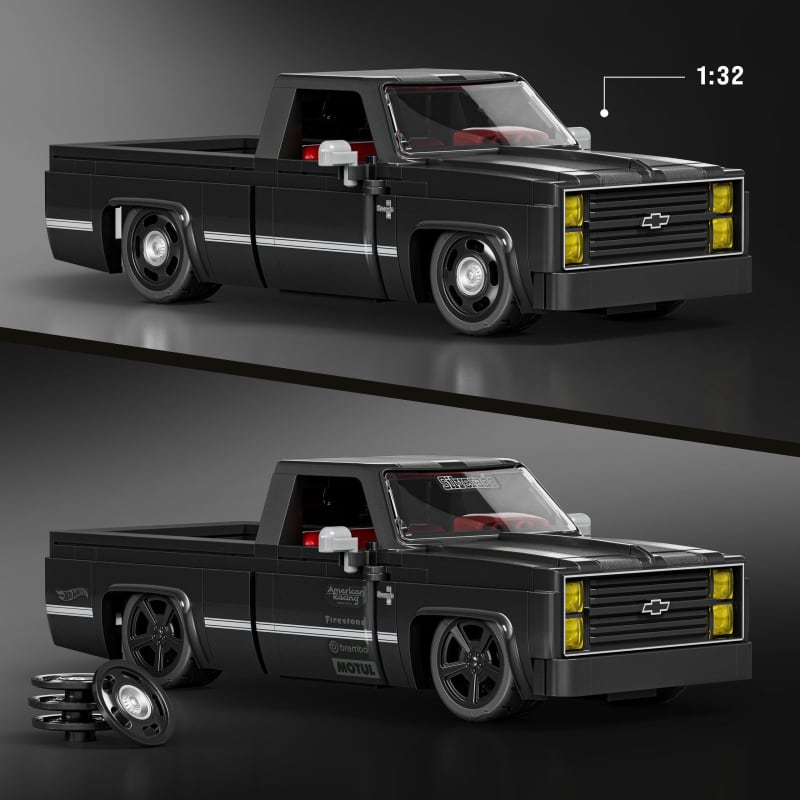 Mattel Brick Shop Hot Wheels '83 Chevy Silverado Building Set