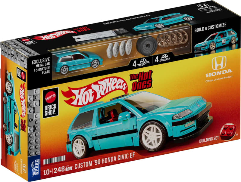 Mattel Brick Shop Hot Wheels Custom ’90 Honda Civic EF Building Set
