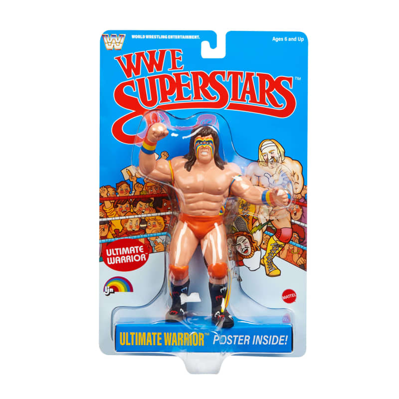 LJN WWE Superstars Ultimate Warrior Action Figure & Poster
