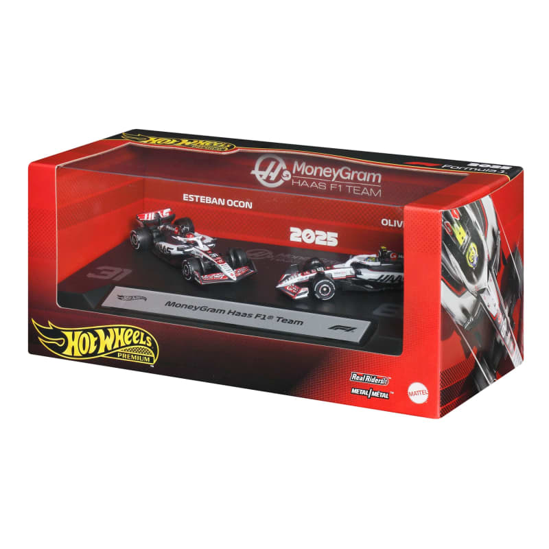 Hot Wheels Premium  MoneyGram Haas 2025 Formula 1® Team #31 & Team #87