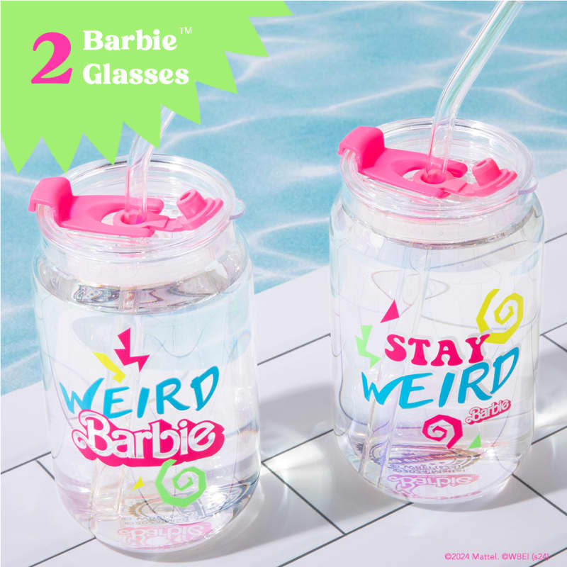 Barbie™ the Movie X Dragon Glassware® Weird Barbie™ Drinking Glasses